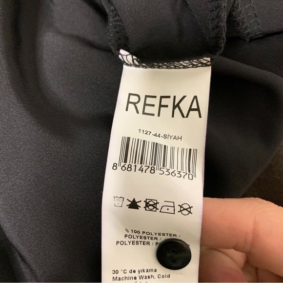 NWT REFKA Gizli Düğmeli Tunik - Siyah in Black Size EU 44 /US 12 / UK 16 - Picture 8 of 9